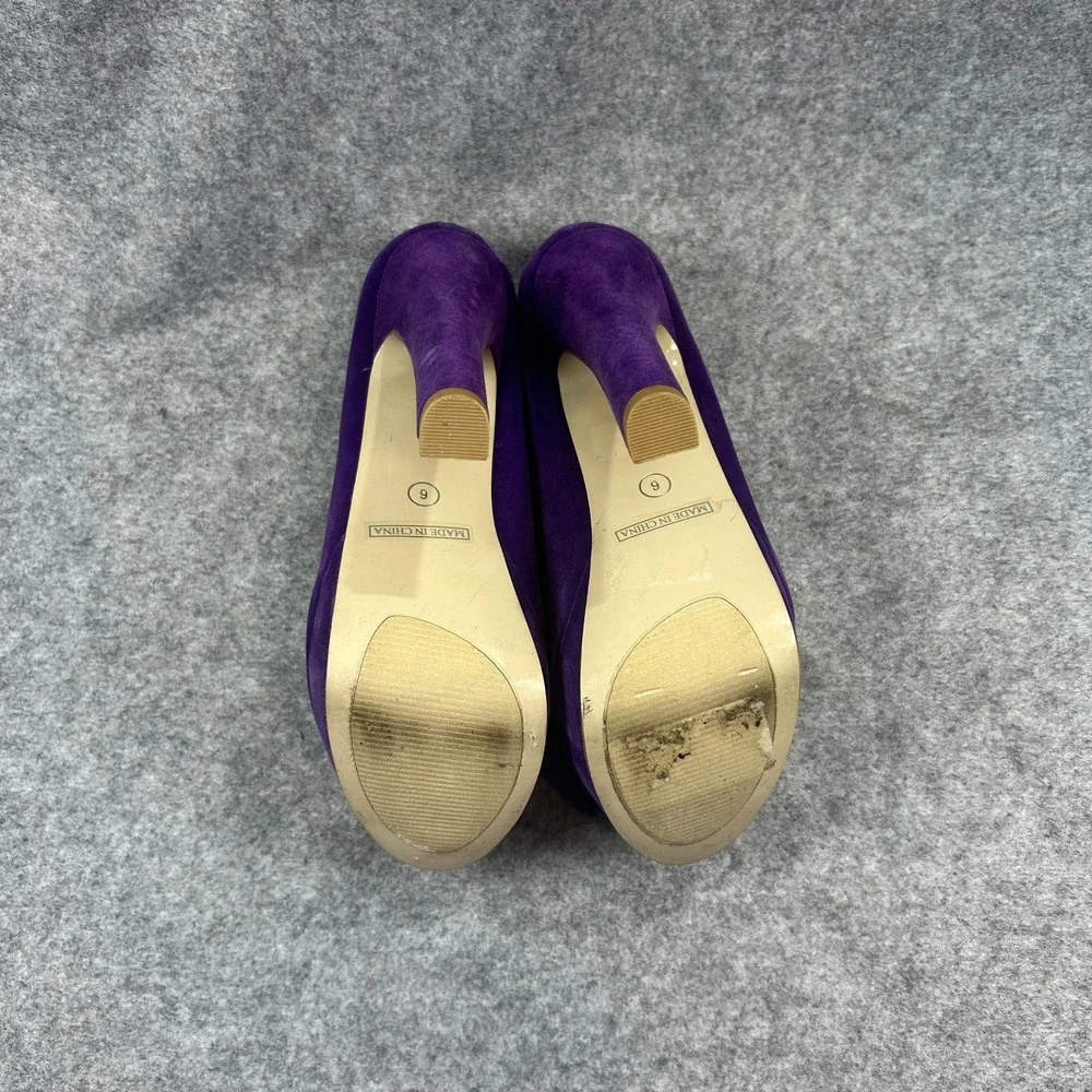 Mixx Shuz Abby-03 Platform Booties Size 6 Purple Faux Suede High Heels